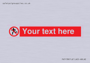 Custom No Running Sign